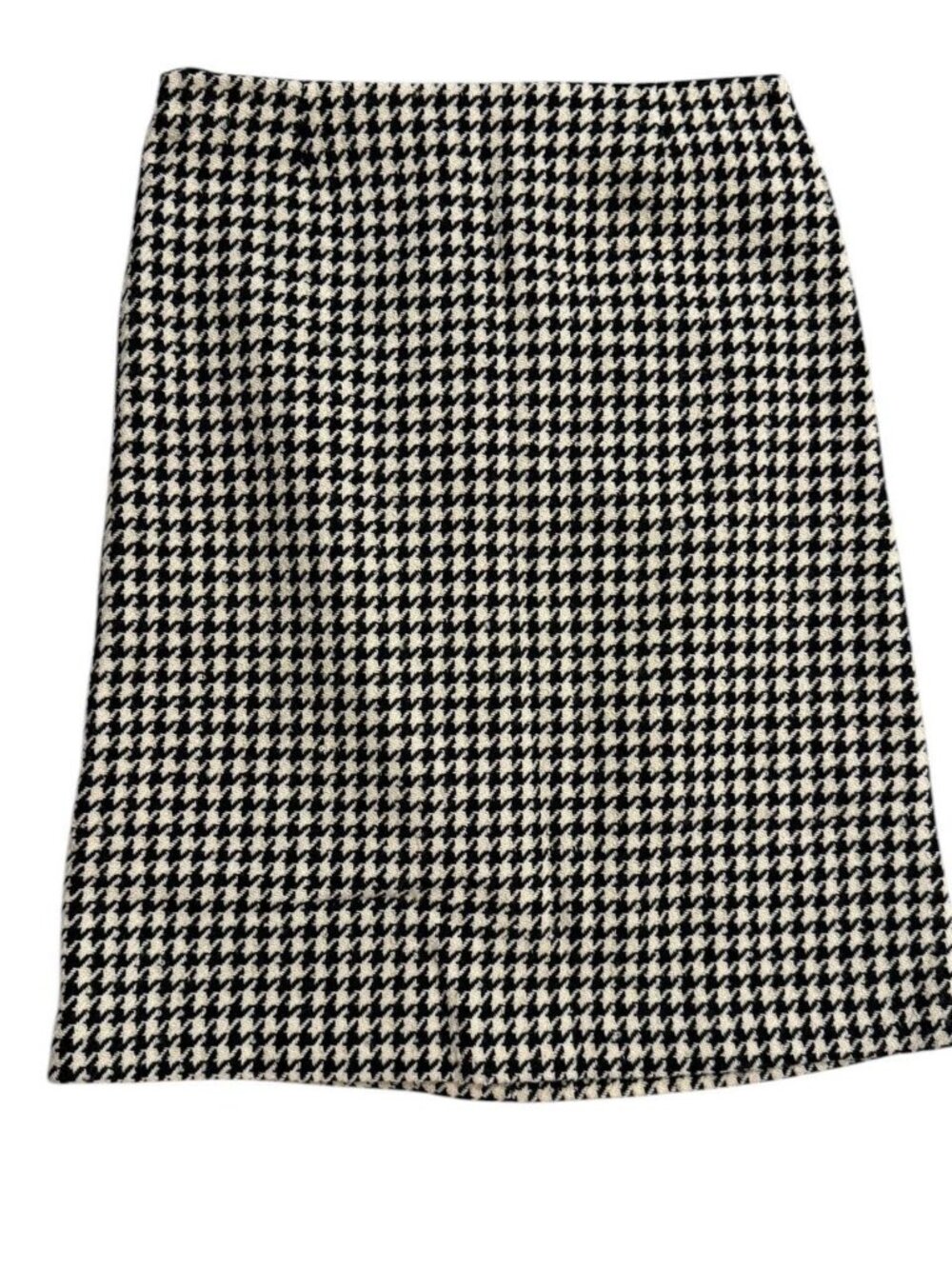 J.Crew 100% Wool Black and White Houndstooth Skirt, Size 14